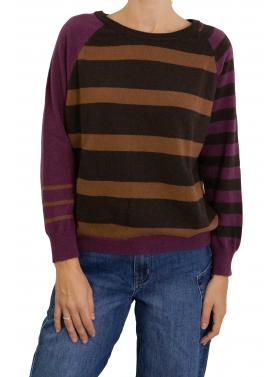 Maglione a righe multicolor 